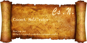 Csont Nándor névjegykártya